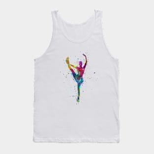 Figure skating in watercolor Tank Top